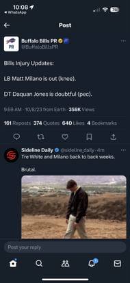 Bills' PR X account